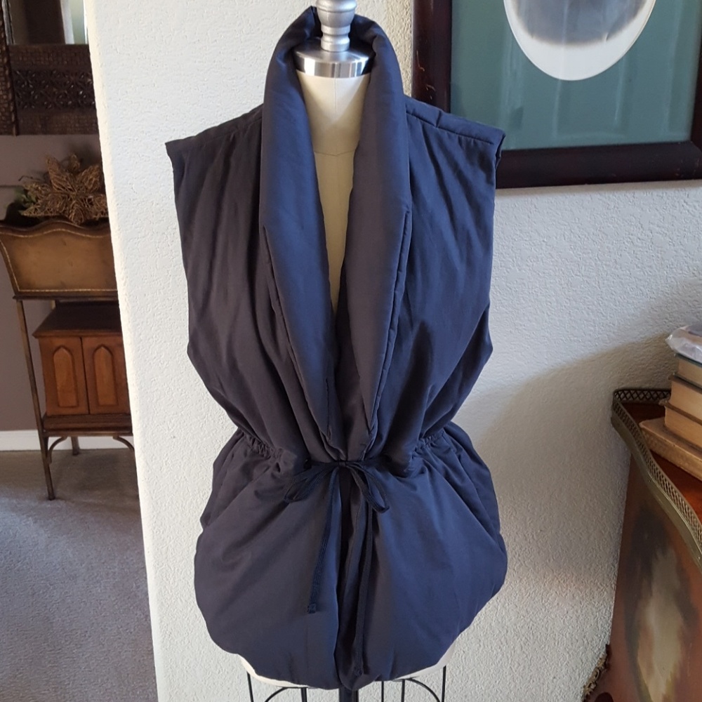 James Perse Dark Gray Puffer Vest